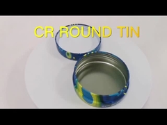 Kinderbeständige gummiartige Runde Tin Boxes