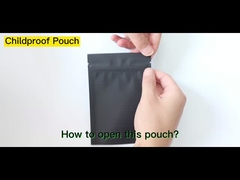 Schwarze, kinderfeste Mylar-Taschen