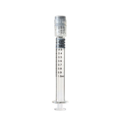 Dünne Borosilicat-Glas Luer-Verbindungsstück-Spritzen-wiederverwendbare Glasspritze 1ml