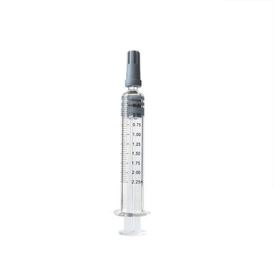Wiederverwendbarer steriler Luer-Verschluss-Glasspritze 2.25ml für Öl des Hanf-CBD