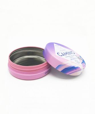 Produkt-Verpacken Kinderbeständiges gummiartiges Runden-Tin Boxes With Lidss CBD