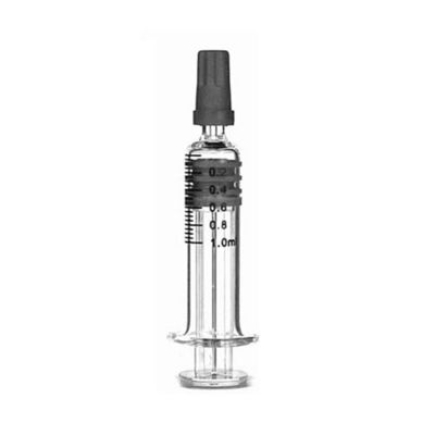 Borosilicat Luer Silp Luer Öl-Glasspritze der Verschluss-Spitzen-Spritzen-1mL des Hanf-CBD