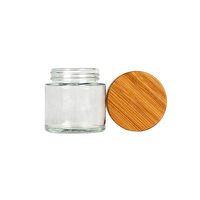Unkraut-Glas des Klarglas-3oz mit Bambusdeckel 3,5 Gramm-Glas-8. Glas