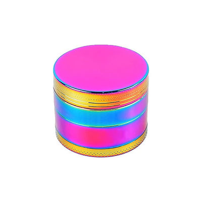 4 Schichten Regenbogen-Metall-Herb Tobacco Grinder Portable Zinc-Legierungs-
