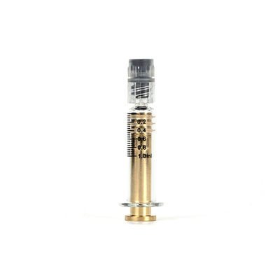 Verschluss-Spritze THC-Öl-1ml Luer mit dem Metallkolben dicht
