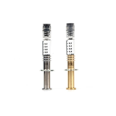 Glasspritze Luer des Goldschließen silberne Metallkolben-1ml dichtes zu