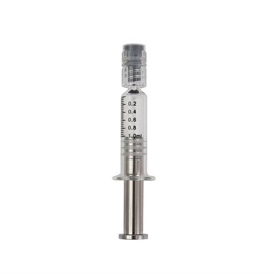 Glasspritze Luer des Goldschließen silberne Metallkolben-1ml dichtes zu