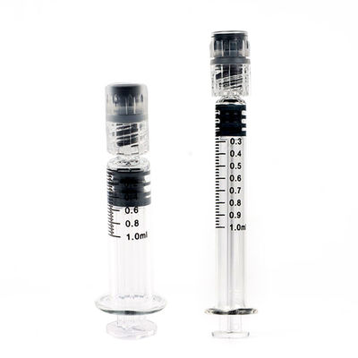 Verschluss-Glasspritzen-wiederverwendbares steriles 1mL Luer für CBD-Öl