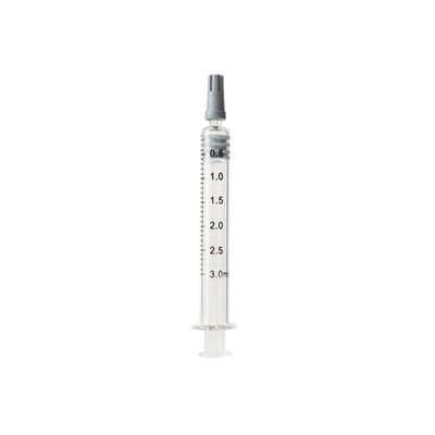 Verschluss-Spritze des Luer-Beleg-Glas-3ml Luer wiederverwendbar für reines Öl