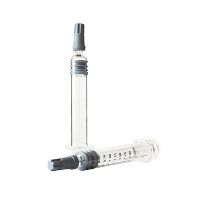 2,25 Luer-Verschluss-Glasspritze Öl ml CBD mit Plastikkolben