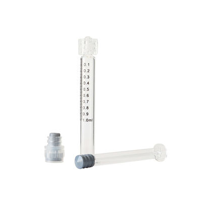 Dünne Borosilicat-Glas Luer-Verbindungsstück-Spritzen-wiederverwendbare Glasspritze 1ml