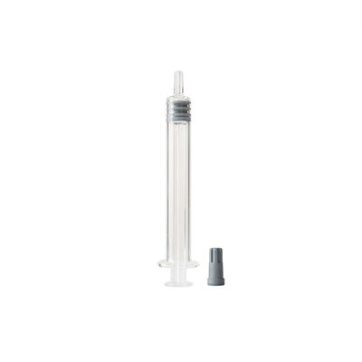 Leere Luer Lock Glasspritzen mit Metall- oder Kunststoff-Plunger für kosmetische Öle