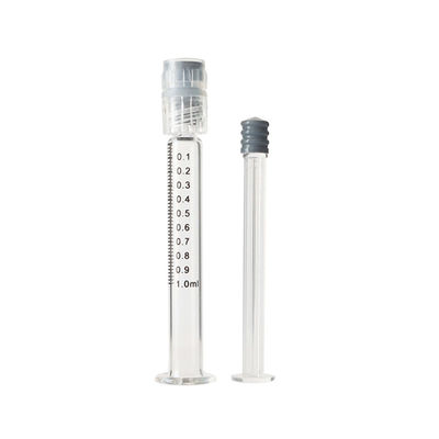 Klarer Plastikkolben Luer-Verschluss-Glasspritze MOQ 1-teilig