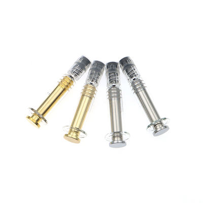 Glas-1mL Luer Verschluss-Spritze des Borosilicat-mit Metallsilber oder Metallgoldkolben