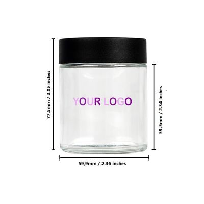 Unkraut-Verpackenglas klares 4oz zyklischer Blockprüfung mit Schrauben-Deckel-Glas-Hanf-Glas