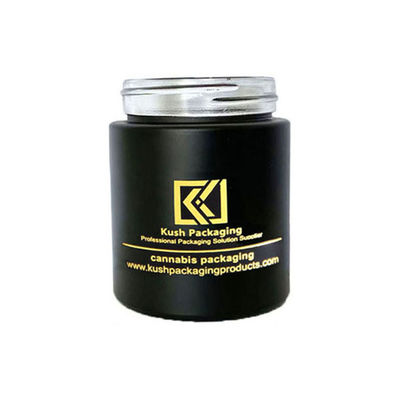 5oz Matte Black Glass Weed Jar mit Kinderbeständiger Kappe