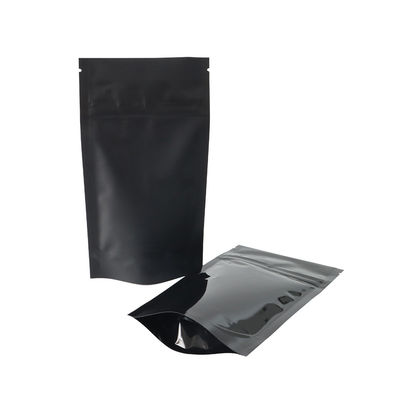 Schwarze kleine Taschen des Unkraut-1/4oz für Hanf-Blumen CR Reißverschluss stehen oben Beutel
