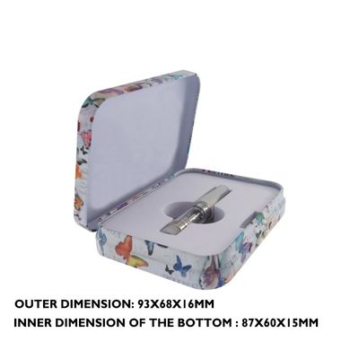 Kundenspezifischer Farbdruck-Patronen-Kasten lagerte Tin Child Resistant Tin Box schwenkbar