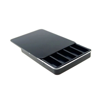 Schwarzer Metallmitinhaber-Kasten 5pcs rollt vor Hanf rechteckiges Tin Box
