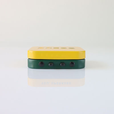 Besonders angefertigt, Quadrat-Tin Box Child Resistant Hinged-Minzen-Zinn 50 x 50 x 15 Millimeter druckend