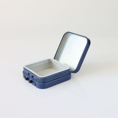 Besonders angefertigt, Quadrat-Tin Box Child Resistant Hinged-Minzen-Zinn 50 x 50 x 15 Millimeter druckend