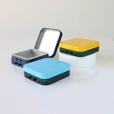 Besonders angefertigt, Quadrat-Tin Box Child Resistant Hinged-Minzen-Zinn 50 x 50 x 15 Millimeter druckend