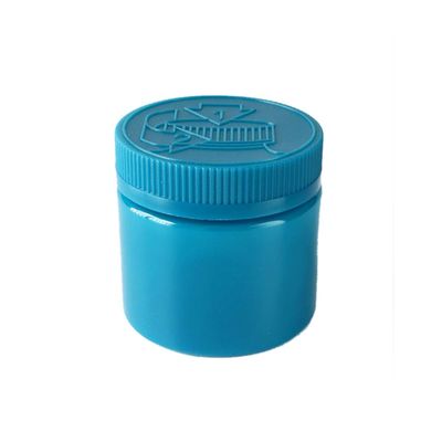 blaues Plastikglas des unkraut-6oz mit Runterdrückung u. Kinderbeweis-Kappen drehen