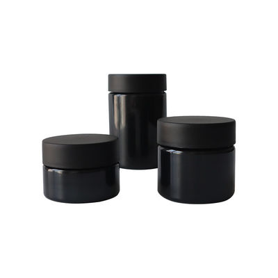 Kush Pack Childproof Lid Black-Plastikunkraut-Glas-Geruch-Beweis luftdichtes HAUSTIER Glas