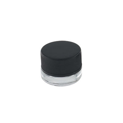 Schraubverschluss- Konzentrat-Behälter des schwarze Kappen-klarer Wachs-Konzentrat-Glasgefäß-5ml