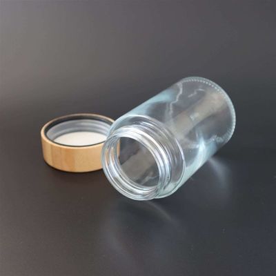 Kinderbeständiges Bambusdeckel-Glasgefäß 2oz 3oz 4oz 5oz 6oz für Hanf-Speicher