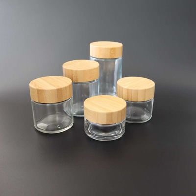 Glasversteck-Glas-Kinderbeweis-Bambusdeckel-Glas-8. Glas des unkraut-2-6oz