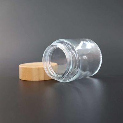 Kindersicheres Bambusglasgefäß-luftdichtes Hanf-Blumen-Glas des deckel-4oz