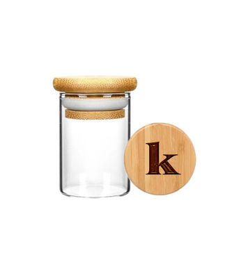Mehrfaches Größen-Klarglas-Borosilicat-Glas mit Bambussilikon Siegeldeckel
