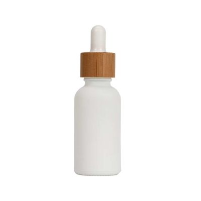 Glas- leere Tropfflasche mit Bambus- hölzerner Spitzen-Flasche des ätherischen Öls 30ml
