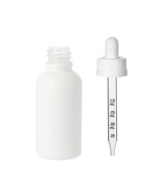 Flasche der Matte White Essential Oil Glass-Tropfenzähler-kindersichere Tinktur-30ml