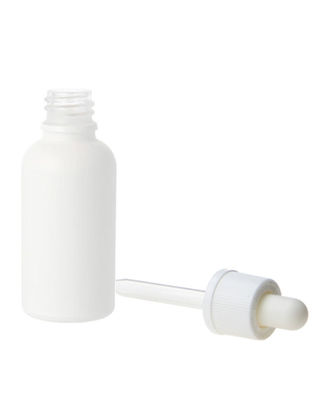 Flasche der Matte White Essential Oil Glass-Tropfenzähler-kindersichere Tinktur-30ml