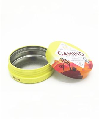 Produkt-Verpacken Kinderbeständiges gummiartiges Runden-Tin Boxes With Lidss CBD