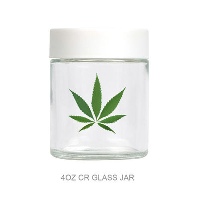 Unkraut-Verpackenglas klares 4oz zyklischer Blockprüfung mit Schrauben-Deckel-Glas-Hanf-Glas