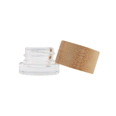 5 ml konzentriertes Glasglas mit kindersicheren Bambusdeckel für Öl-Dab-Creme