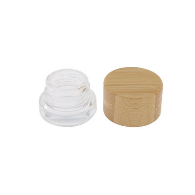5 ml konzentriertes Glasglas mit kindersicheren Bambusdeckel für Öl-Dab-Creme