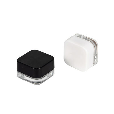 5 ml Kindersicheres Qube Klarglaskonzentratglas mit schwarz-weißem Deckel