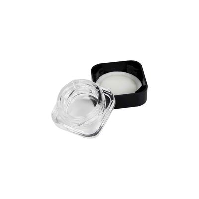 Klares 5ml Glasglas Kinderdichtes Deckel Quadratglas Konzentratglas Verpackung mit kindgeschütztem Deckel