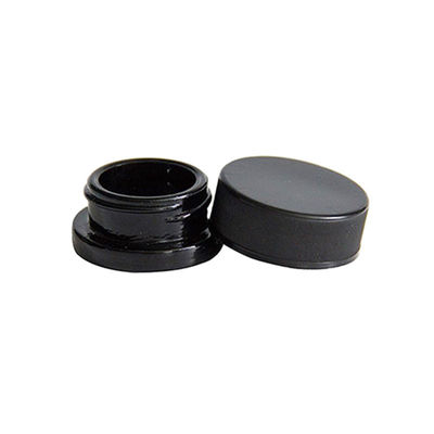 9 ml kindersichere Konzentratglasgefäße Dicke Wand Kleines schwarzes Glas mit schwarzer Kappe