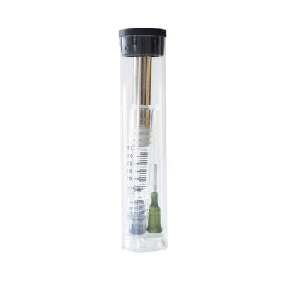 1 ml Luer Lock Glasspritze mit Metall-Golden-Plunger