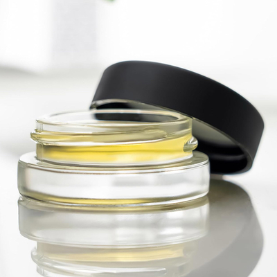 7 ml dünne, dicke Kosmetikglasflaschen mit schwarzem Deckel für Konzentratöl Lippenbalsam