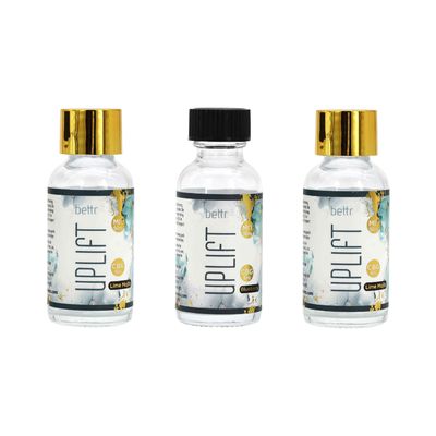 1 Unze 30 ml geruchsdicht, luftdicht, klar, rund, Glasflasche mit schwarzem Schraubdeckel für ätherisches Öl, Flüssigkeit, Medizinflüssigkeit.