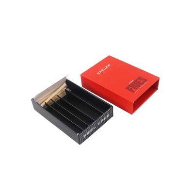 Kindersichere, benutzerdefinierte Streichholzschubladen-Papierbox für 5 Packungen Mini-Vorrollen