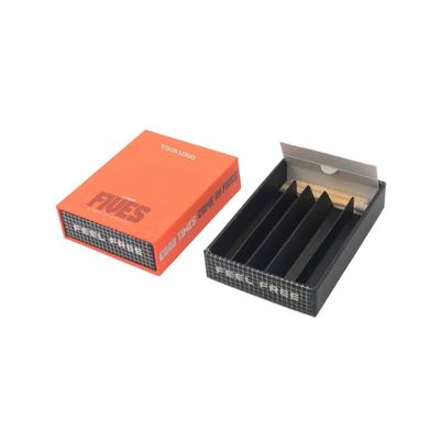 Geprägte Multipack-Prerolls-Joint-Papierbox-Verpackung mit Streichholzfach